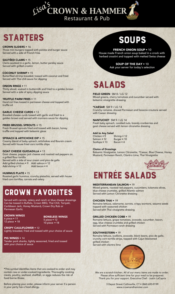 front menu
